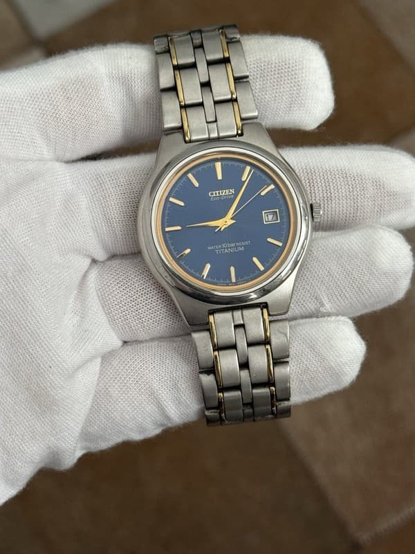 Rare Vintage Citizen Eco-Drive Titanium Men’s Sports Watch B810-H22757 JDM 90s