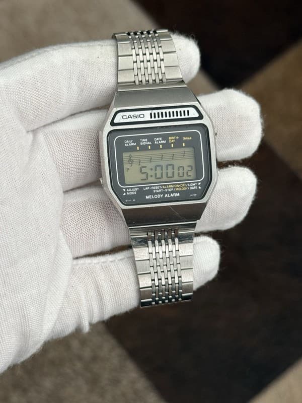 Rare Vintage Casio Melody H111 Men’s Digital Alarm Watch Module 82 JDM 1980s