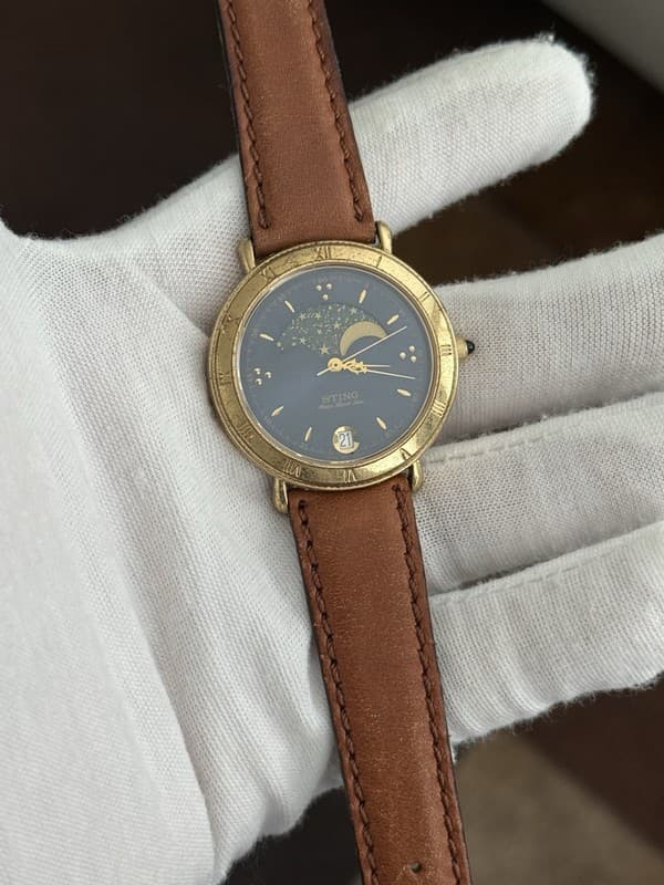Rare Vintage Casio Sting STN-261 Moon Phase Men’s Dress Watch Module 368 JDM 80s