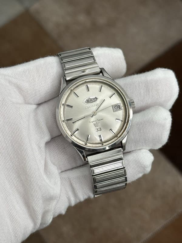 Rare Vintage Citizen Crystal Seven Men’s Automatic Day Date Watch JDM 1960s