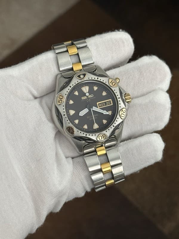 Rare Vintage Seiko Scuba 5M23-7A00 Men’s Automatic Diver Sports Watch JDM 1990s