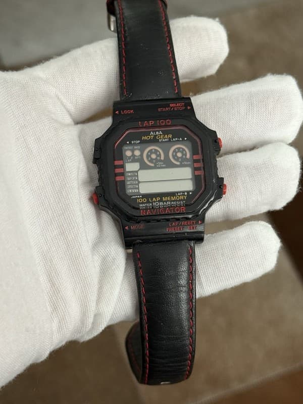Rare Vintage Alba Hot Gear Navigator W358-4A00 Men’s Digital Sports Watch JDM