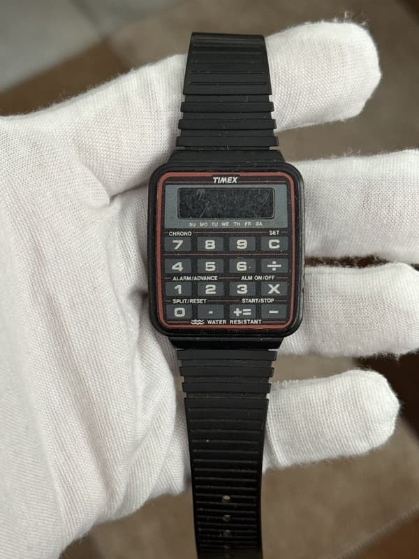 Rare Vintage Timex Calculator Keyboard Men’s Digital Watch JDM 1980s