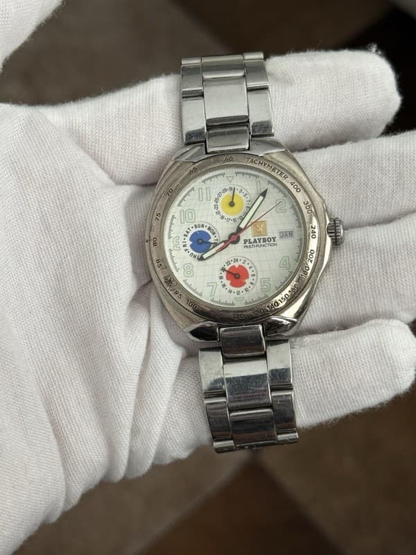 Rare Vintage Playboy Men’s Swiss Quartz Multifunction Sports Watch JDM 1990s