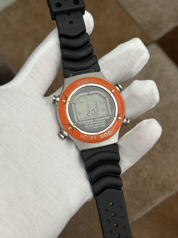 Rare Vintage Seiko Scuba S800-0010 Men’s Digital Diver Sports Watch JDM 1980s