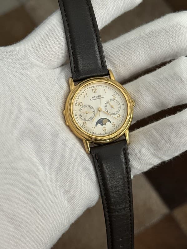 Rare Vintage Casio Sting STN-300 Moon Phase Men’s Dress Watch Module 365 JDM 80s