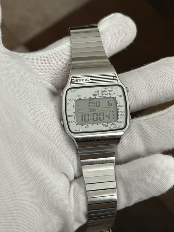 Rare Vintage Seiko World Time A358-5000 Men’s Digital Travel Sport Watch JDM 70s