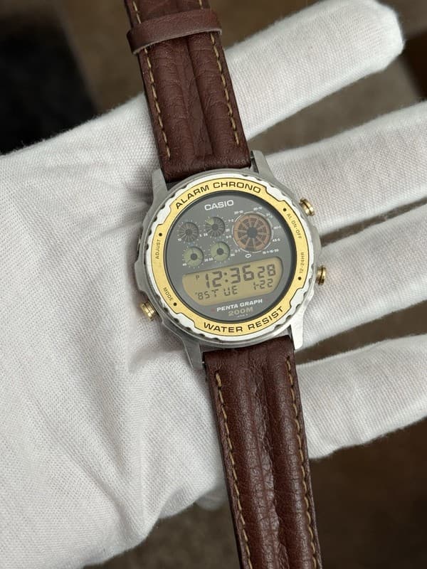 Rare Vintage Casio Penta Graph DW-7200 Men’s Digital Sports Watch JDM 1990s