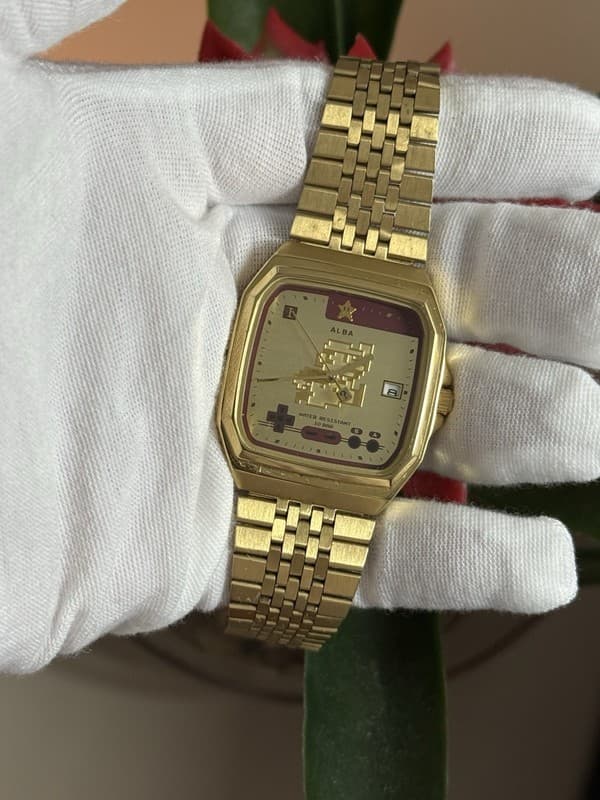 Rare Vintage Alba Nintendo Super Mario VX32-KVE0 JDM Men’s Quartz Watch 1990s