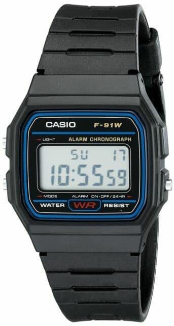 Vintage Casio F-91W Men’s Digital Alarm Chronograph Sports Watch Module 593 JDM