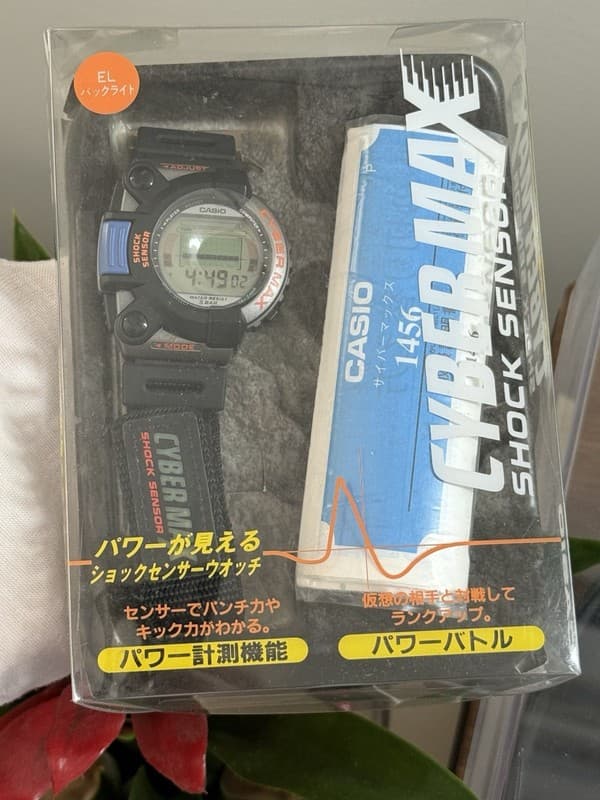 Rare Vintage Casio Cyber Max JG-300 Punch Force Digital Game Watch JDM 1990s