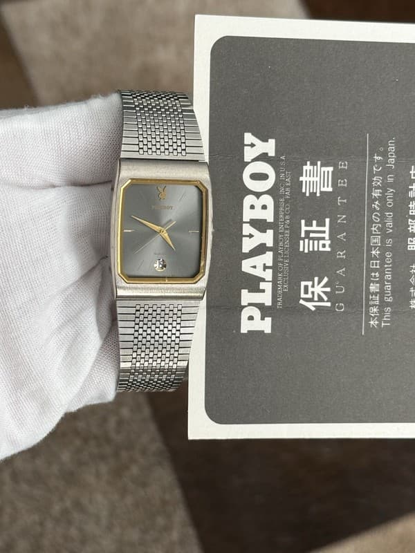 Rare Vintage Seiko x Playboy V322-5200 Men’s Quartz Date Dress Watch JDM 1980s