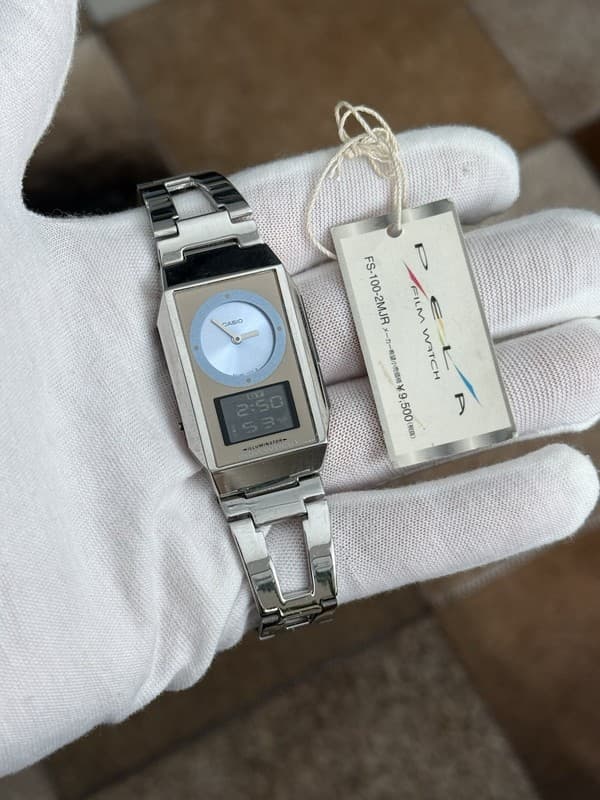 Rare Vintage Casio FS-100 Men’s Ana-Digi Film Watch JDM 1990s Module 2337