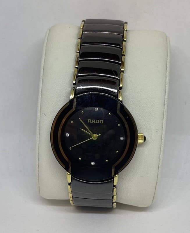 Vintage Rado DiaStar High Tech Ceramics 153.0352.3 Ladies Quartz Dress Watch 90s
