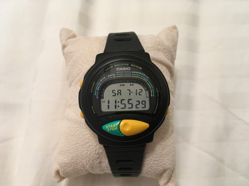 Vintage Casio FBR-10W Lean Machine Digital Workout Watch Module 1040