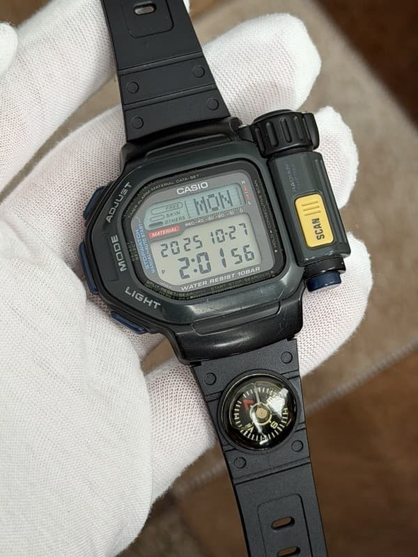Rare Vintage Casio TSR-110 Thermo Scanner Men’s Digital Sports Watch