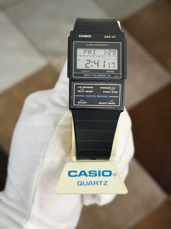 NOS Rare Vintage Casio DBS-21 Men’s Data Bank Film Watch JDM 1980s Module 522