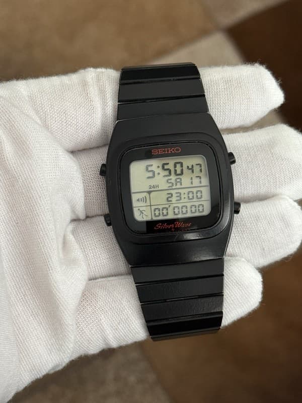 Rare Vintage Seiko Silver Wave A714-4010 Men’s Digital Sports Watch JDM 1980s