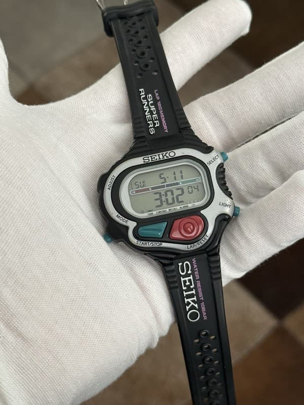 Rare Vintage Seiko Super Runners S640-4000 Men’s Digital Sports Watch JDM 1990s