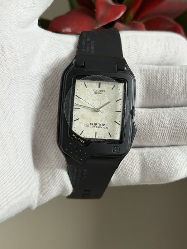 NOS Rare Vintage Casio FTP-30 Flip Top Digital Calculator Watch JDM 1980s