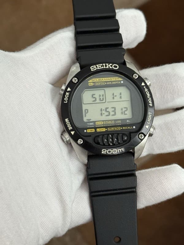 Rare Vintage Seiko Scuba Master M705-5A00 Men’s Digital Diver Watch JDM 1990s