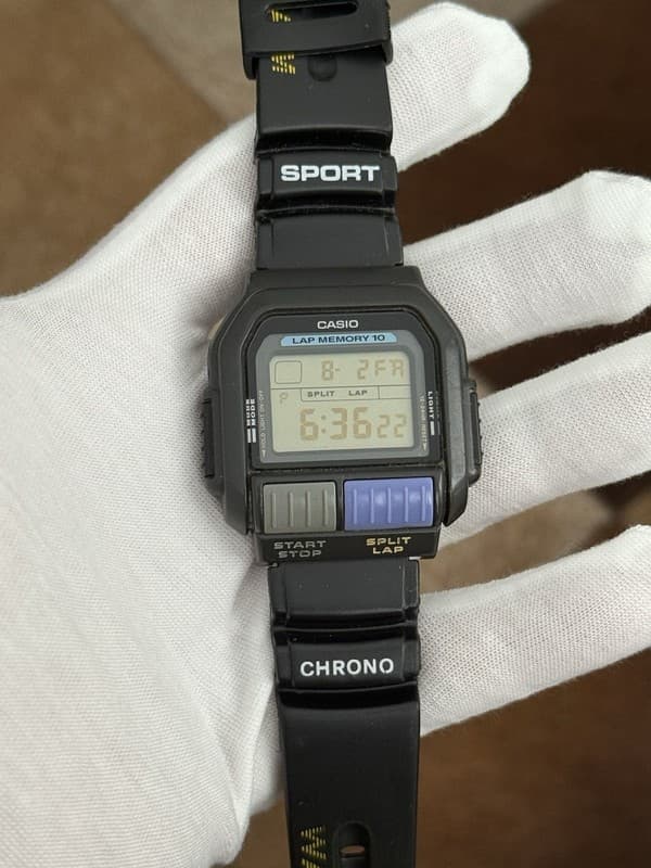 Rare Vintage Casio SDB-600 Lap Memory 10 Men’s Digital Sports Watch JDM 1990s