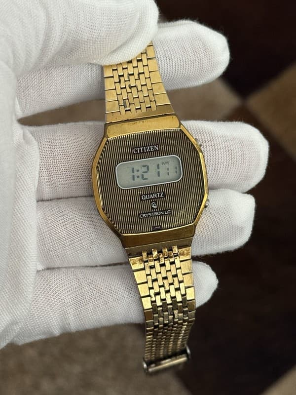 Rare Vintage Citizen Crystron LC Men’s Digital Quartz Watch 4-097190 JDM 1970s