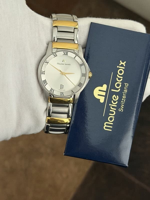 Rare Vintage Maurice Lacroix 69743 Men’s Quartz Gold Plated Dress Watch