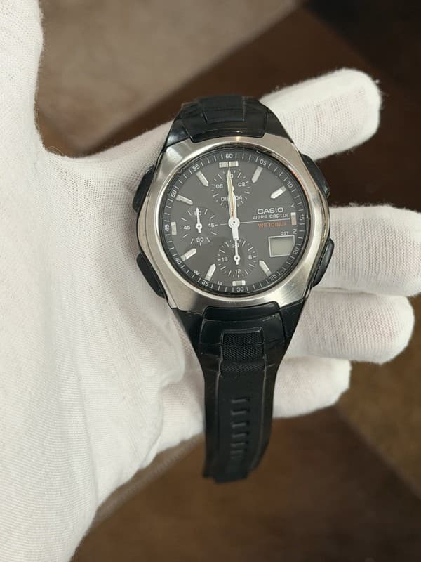 Rare Vintage Casio Wave Ceptor WVQ-400 Tough Solar Atomic Radio Watch JDM 90s