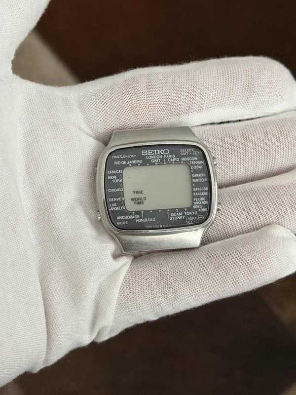Rare Vintage Seiko World Time A708-5000 Men’s Digital Sports Watch JDM 1980s