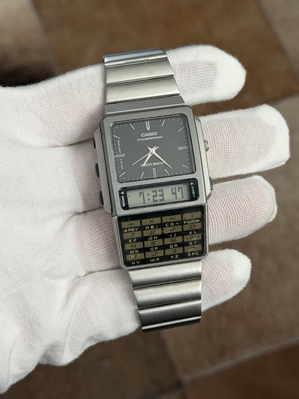 Rare Vintage Casio Data Bank ABC-30 Men’s Ana-Digi Calculator Watch JDM 1990s