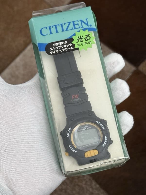 NOS Rare Vintage Citizen Free Way Men’s Digital Sports Watch JDM 1980s