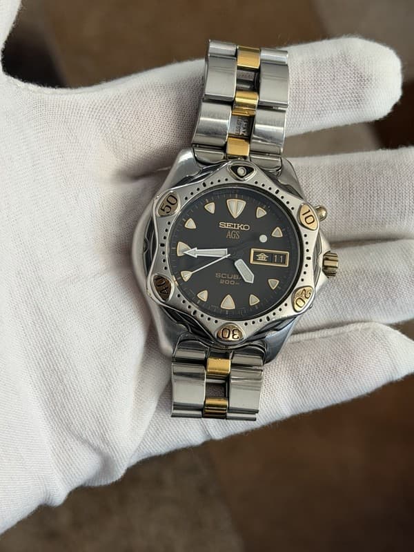 Rare Vintage Seiko AGS Scuba 5M23-7A00 Men’s Automatic Diver Sports Watch JDM
