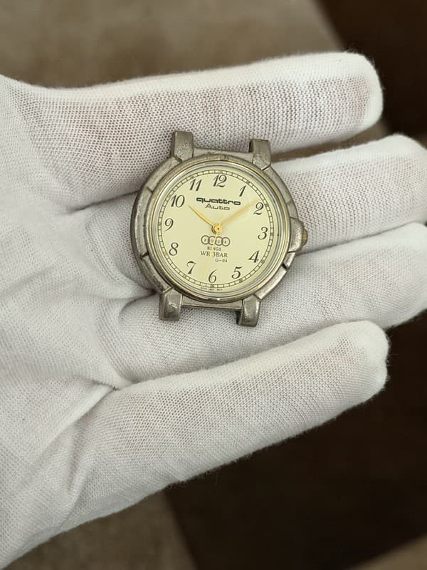 Rare Vintage Audi Quattro Auto Four Rings Quartz Sports Watch 1990s