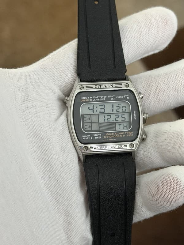 Rare Vintage Citizen Multi Alarm Timer Chronograph Digital Sports Watch JDM 70s