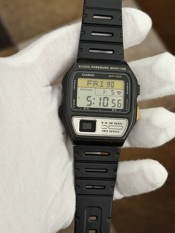Rare Vintage Casio Blood Pressure Monitor BP-120 Men’s Digital Sports Watch JDM