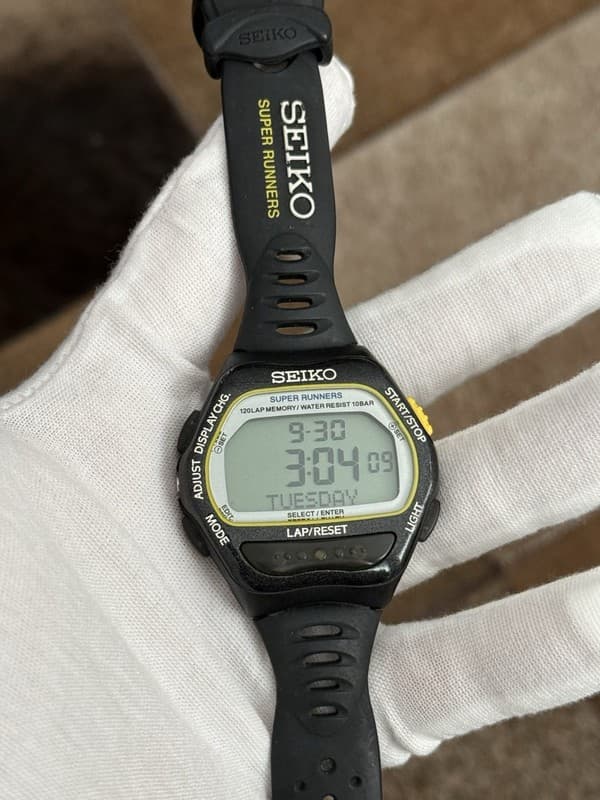 Rare Vintage Seiko Super Runners S650-4000 Men’s Digital Sports Watch JDM 1990s