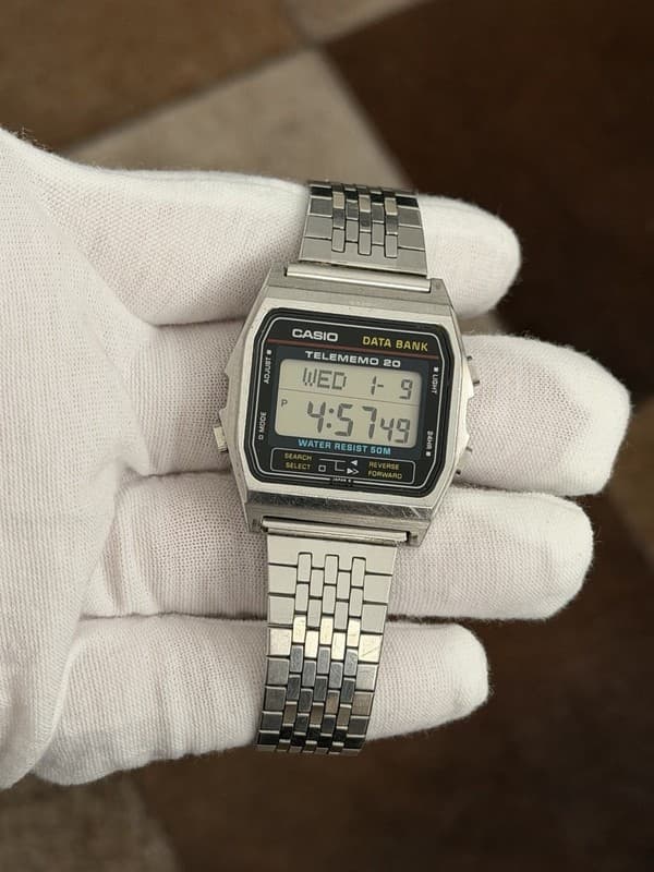 Rare Vintage Casio DB-210W Data Bank Telememo 20 Men’s Digital Sports Watch JDM