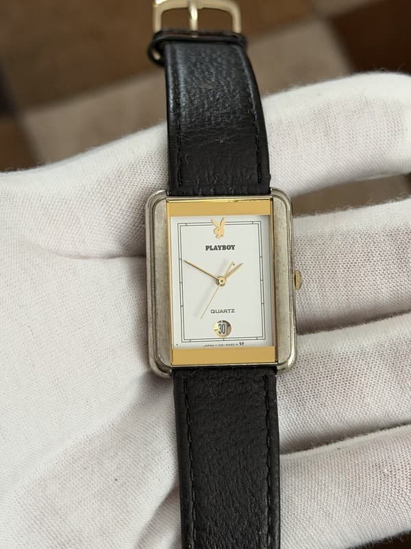 Rare Vintage Seiko x Playboy Y102-5330 Men’s Quartz Date Dress Watch JDM 1980s