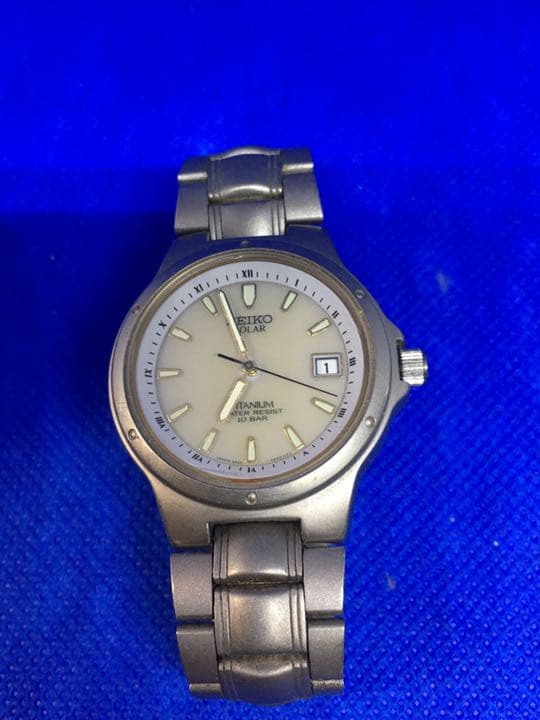 Rare Vintage Seiko Titanium Solar 5K25-0A20 Men’s Dress Sports Watch JDM 1990s