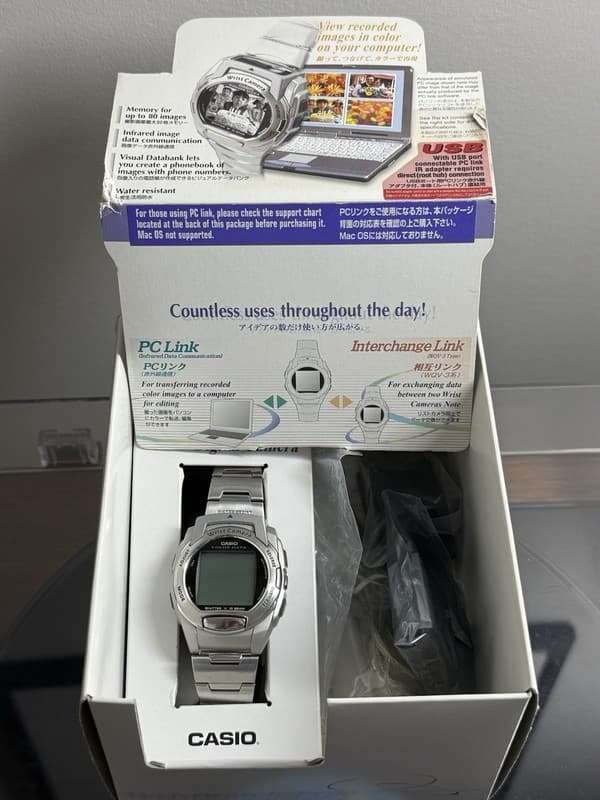Rare Vintage Casio Wrist Camera WQV-3 Men’s Digital Watch JDM 1990s