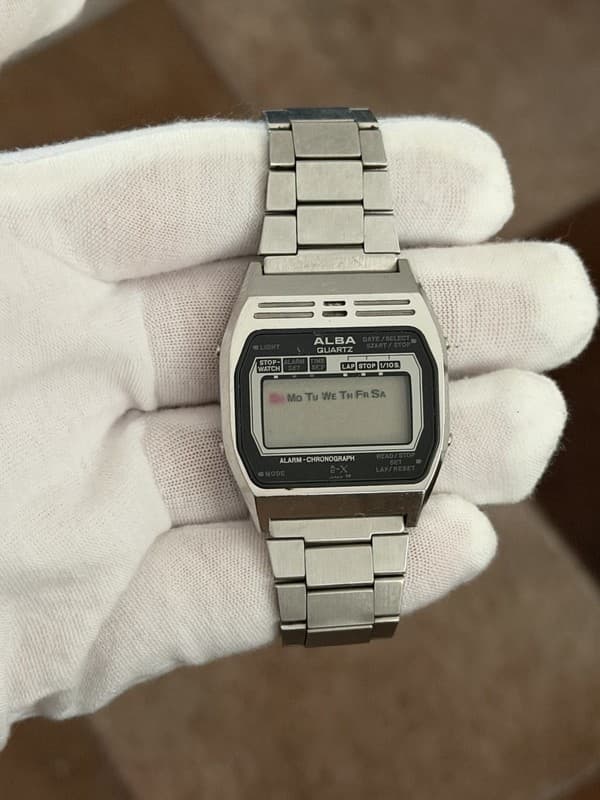 Rare Vintage Alba AC-X Y706-4000 Alarm Chronograph Digital Sports Watch JDM 80s