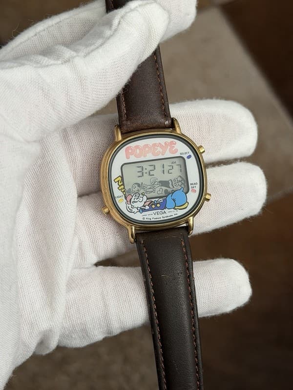 Rare Vintage Citizen Vega Popeye Men’s Digital Animation Watch JDM 1980s