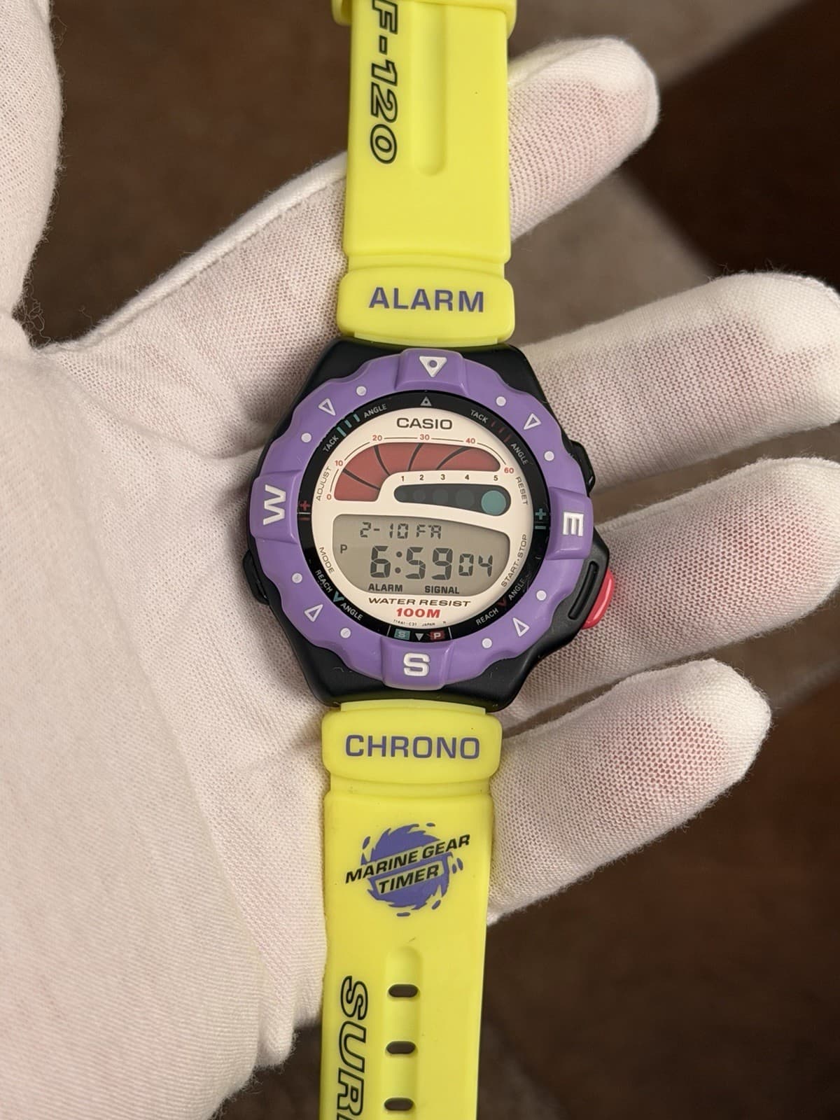 Rare Vintage Casio Surfing Timer SUF-120 Men’s Digital Sports Watch JDM 1980s