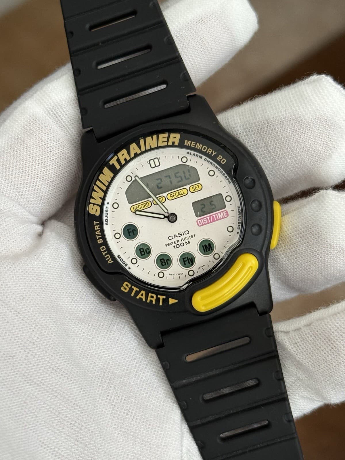 Rare Vintage Casio SWM-100 Swim Trainer Men’s Ana-Digi Watch Module 723 JDM 90s