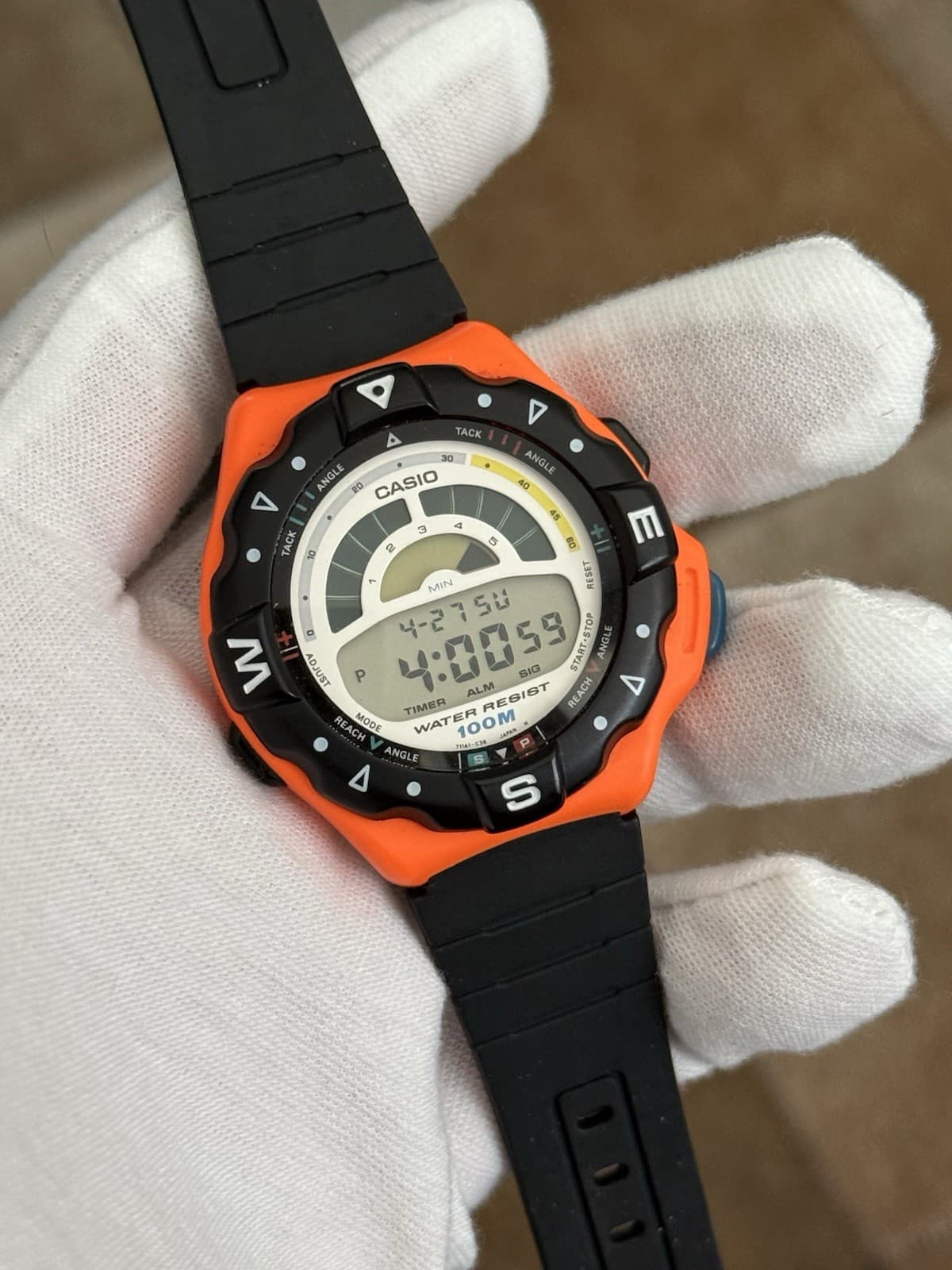 Rare Vintage Casio TRW-100 Sailing Timer Men’s Digital Sports Watch JDM 1980s
