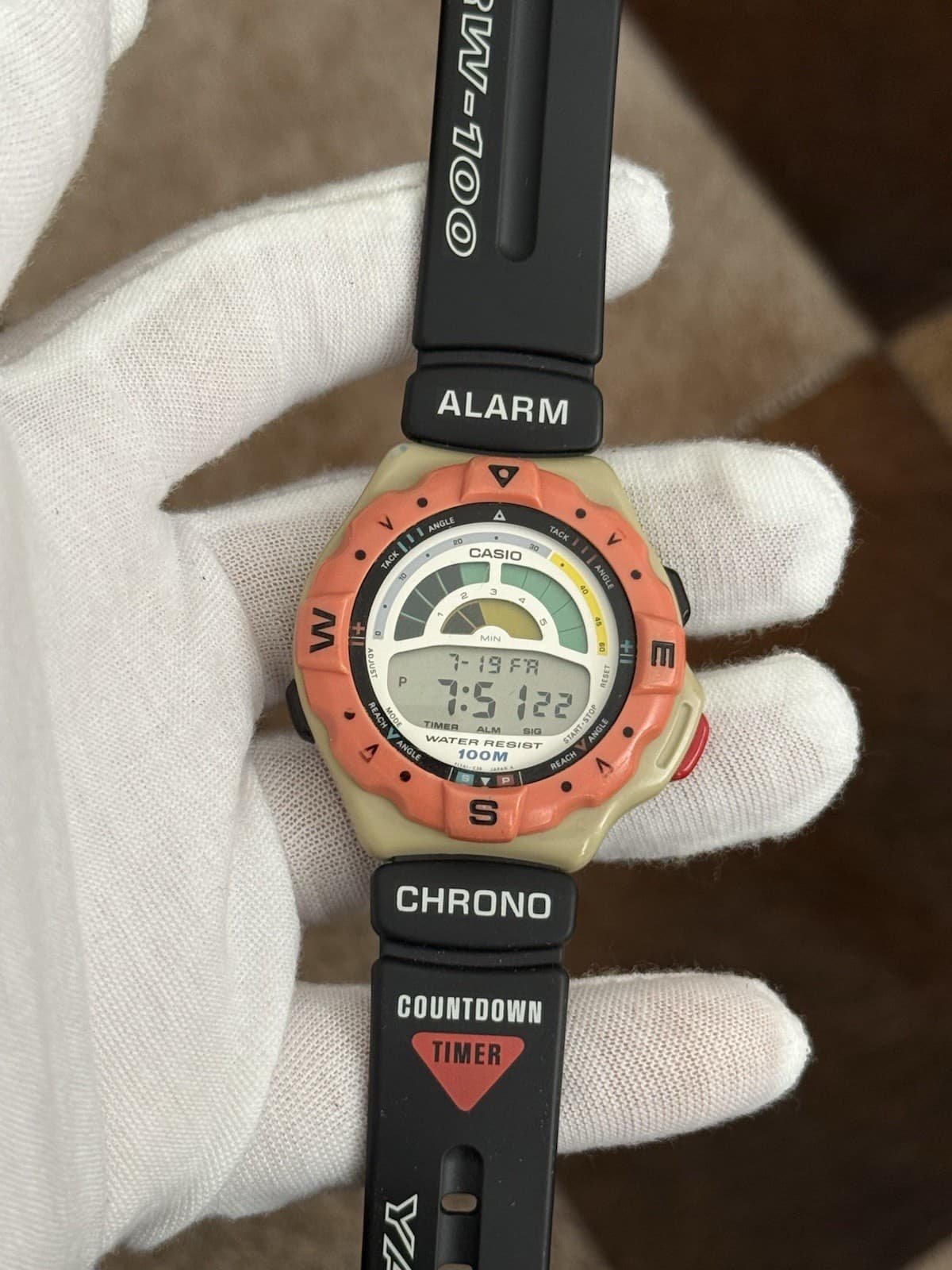 Rare Vintage Casio TRW-100 Sailing Timer Men’s Digital Sport Watch Mod. 1004 JDM