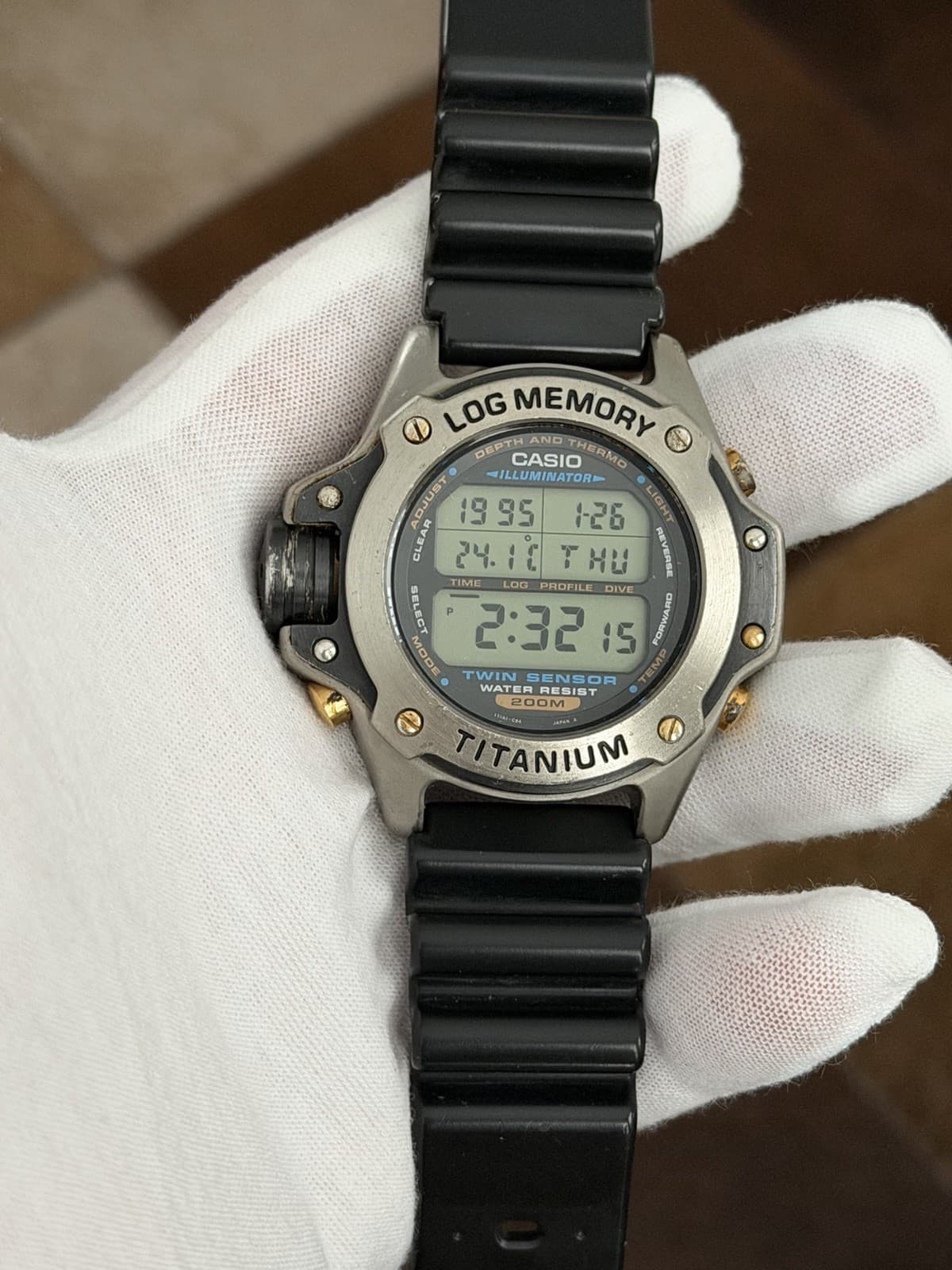 Rare Vintage Casio DEP-700 Men’s Titanium Digital Diver’s Sports Watch JDM 1990s