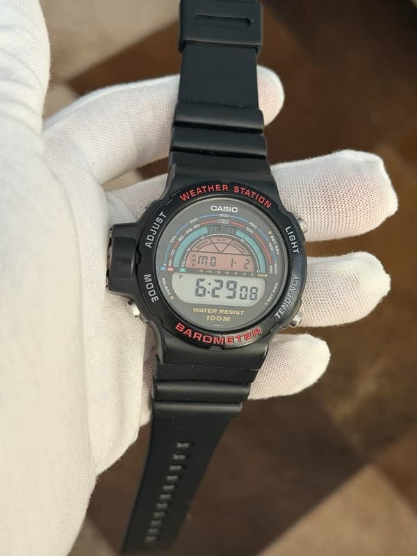 Rare Vintage Casio Weather Station Barometer BM-500W Men’s Digital Sports Watch