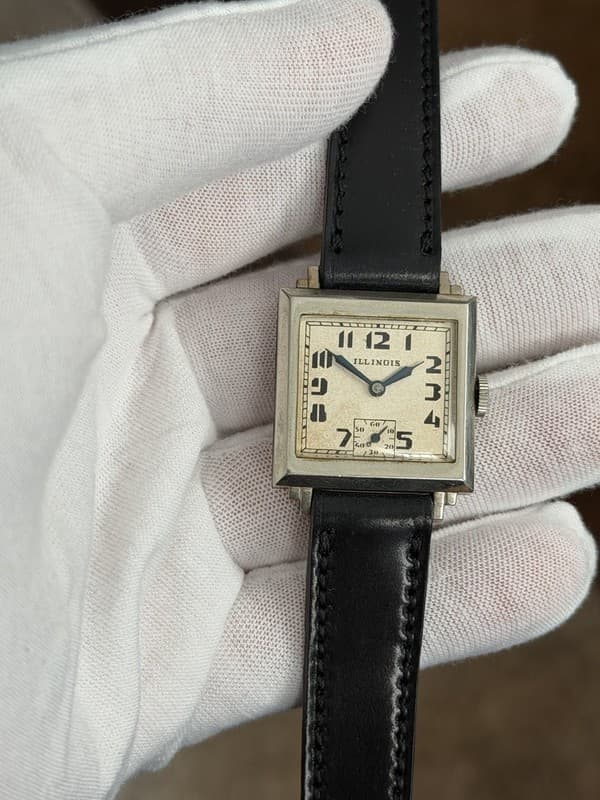 Rare Vintage Illinois Model 616 Men’s Classic Art Deco 14k GF 15J Watch 1920s